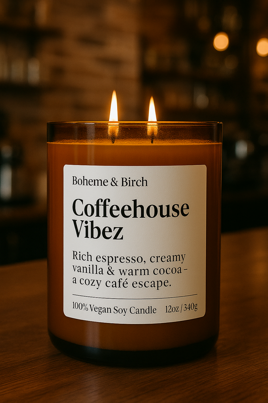 Coffeehouse Vibes 12oz Soy Candle